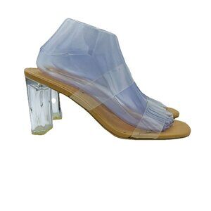 Wild Pair Heels Womens Size 9 M Transparent Clear Nude Open Toe High Shoes